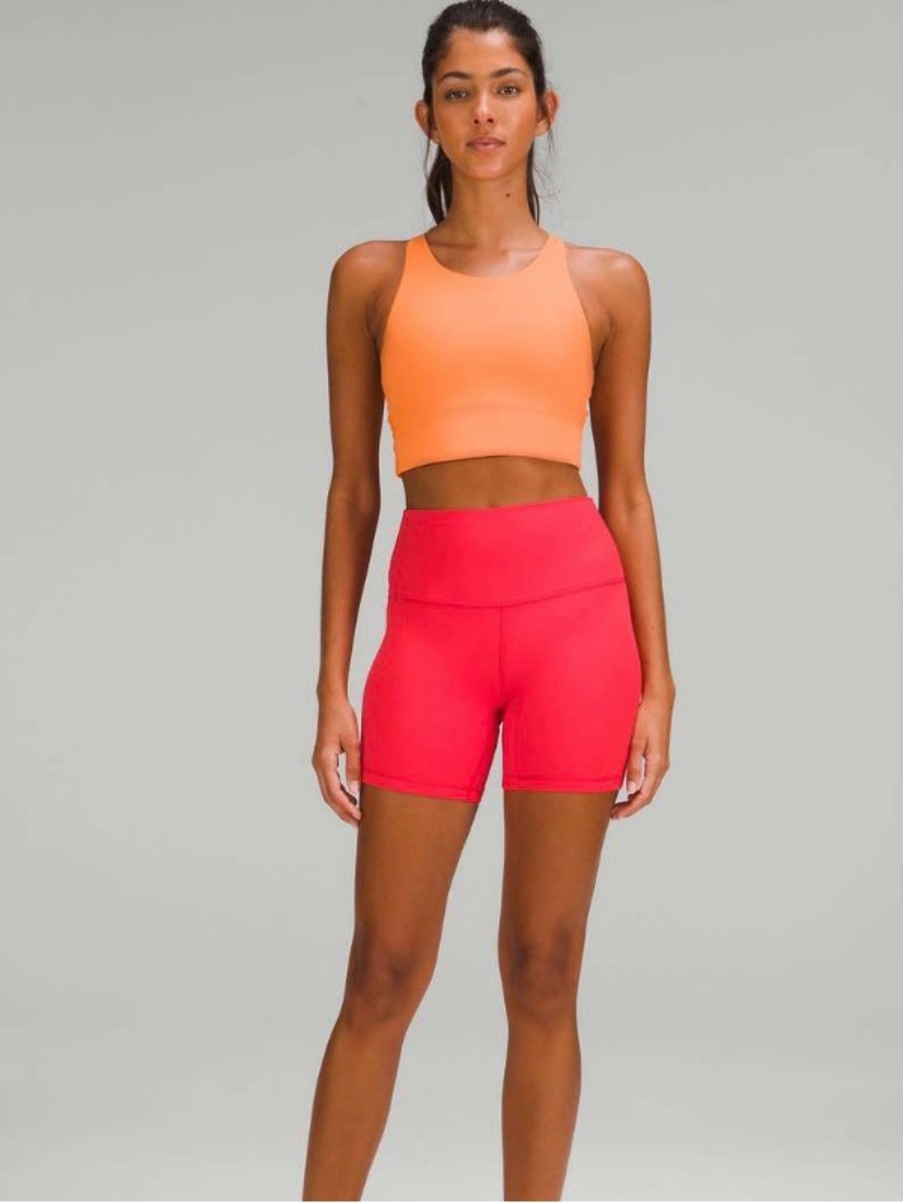 Lululemon Love Red Align Biker Shorts